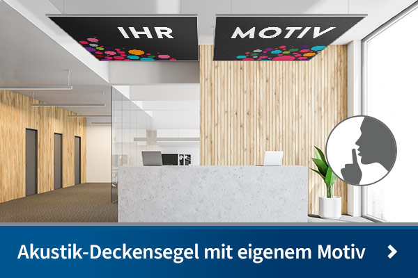 Akustik-Deckensegel mit eigenem Motiv